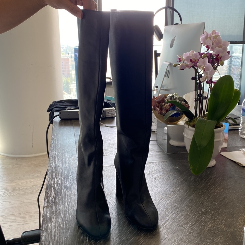 CO Collections Tall Leather Boot in Size 37 - Picture 3 of 5